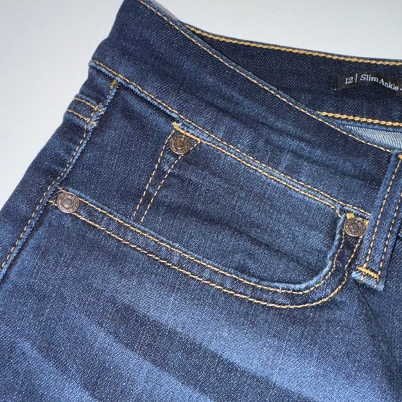 Talbots Dark‎ Blue Slim Ankle Jeans 12 - Picture 5 of 7